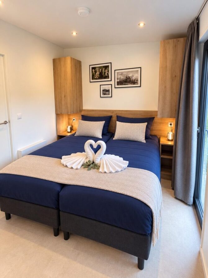Slaapkamer 1 (opgemaakt bed)